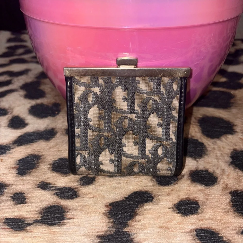 Christian Dior Vintage Trotter Oblique Canvas Coin Purse
